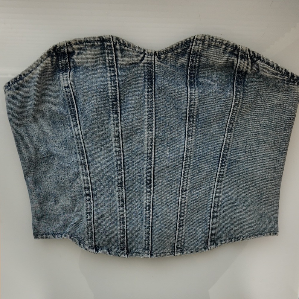 Denim Corset Top